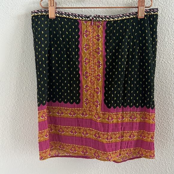 NWT Zara Boho Front Tie Mini Skirt Back Zip Festival Medium - Picture 2 of 6